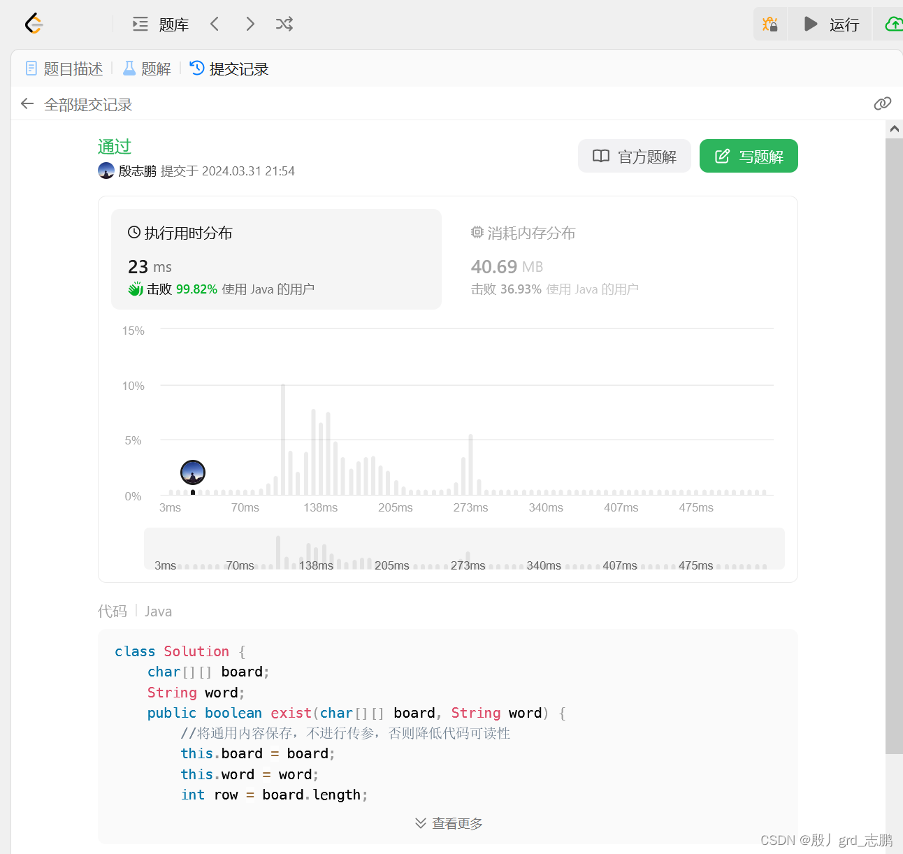 java数据结构与算法刷题-----LeetCode79. 单词搜索