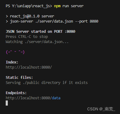 运行<span style='color:red;'>json</span>文件变成<span style='color:red;'>api</span>服务器<span style='color:red;'>模拟</span>，<span style='color:red;'>json</span>-server