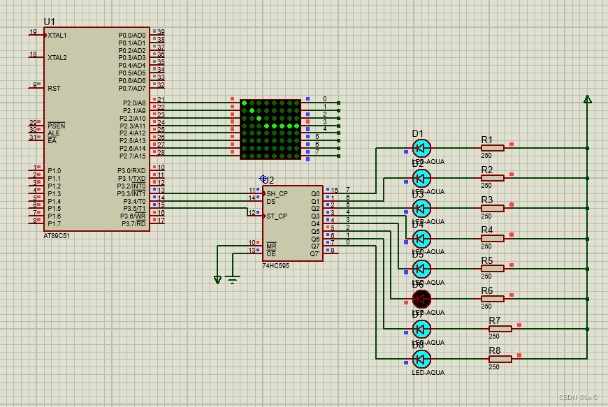 【<span style='color:red;'>Proteus</span>】<span style='color:red;'>LED</span>点阵屏<span style='color:red;'>显示</span>动画&图像