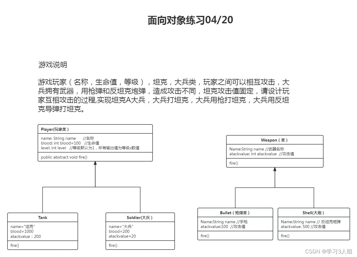 面向对象练习<span style='color:red;'>坦克</span><span style='color:red;'>大兵</span>游戏