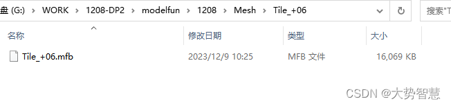 Mesh里面的MFB是什么文件,工程重置了能否还原？