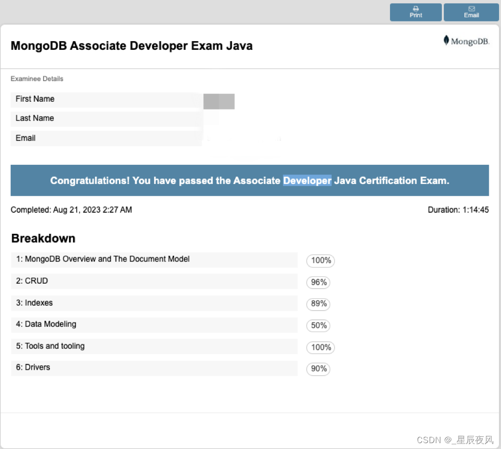 MongoDB Certified Associate Developer 认证考试心得