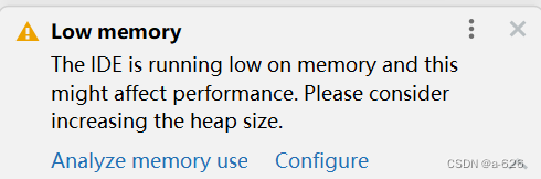 Pycharm显示Low memory的解决办法