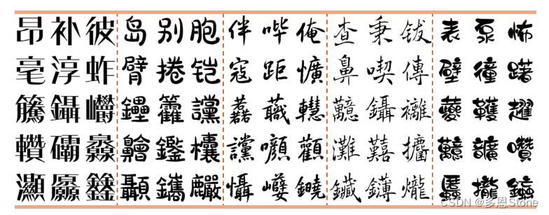 复杂汉字的字体生成