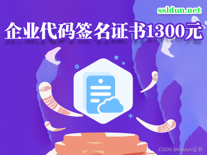 企业代码签名证书1300元