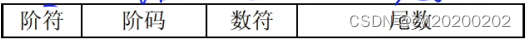 阶码为带符号的纯整数，尾数为带符号的纯小数