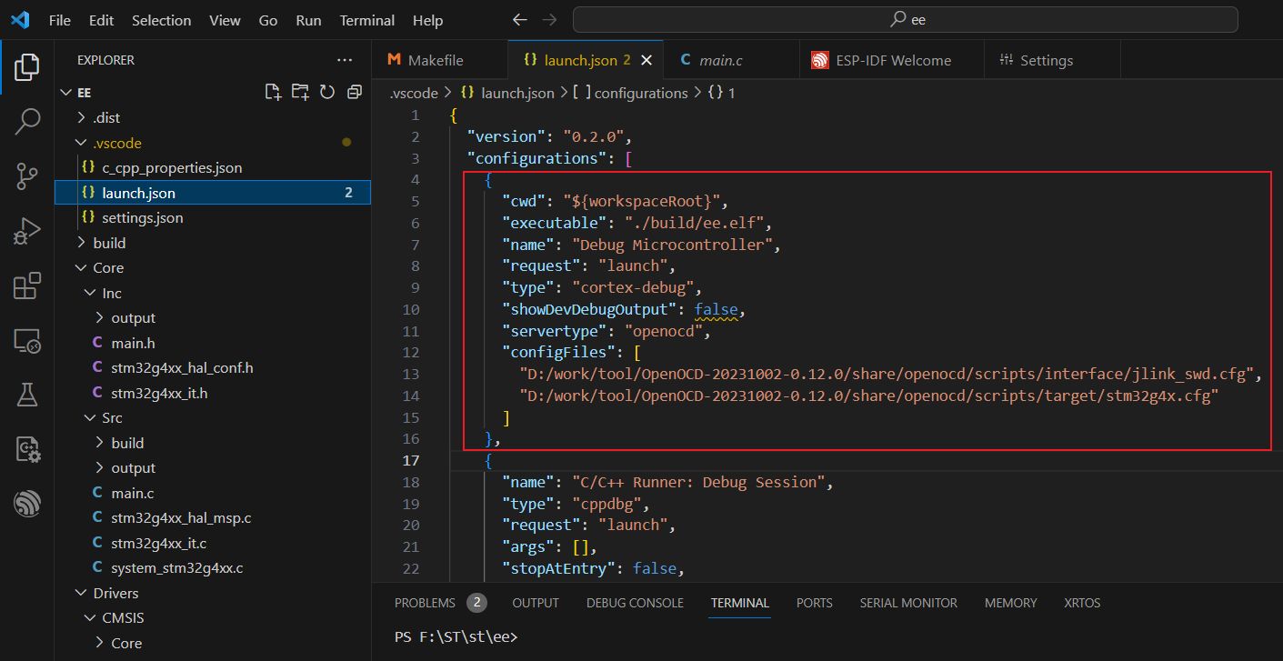 Jlink+OpenOCD+<span style='color:red;'>STM</span><span style='color:red;'>32</span> <span style='color:red;'>Vscode</span> 下载和调试<span style='color:red;'>环境</span><span style='color:red;'>搭</span><span style='color:red;'>建</span>