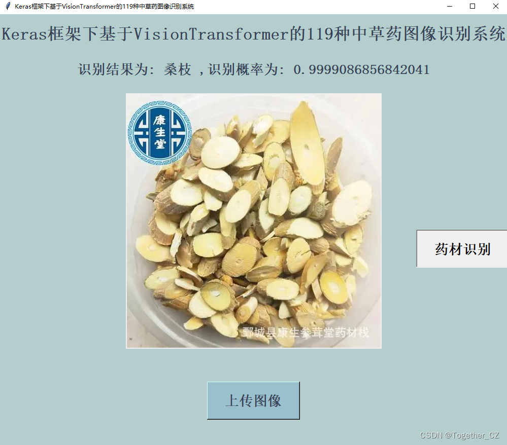 看图识药，python开发实现基于VisionTransformer的119种中草药图像识别系统