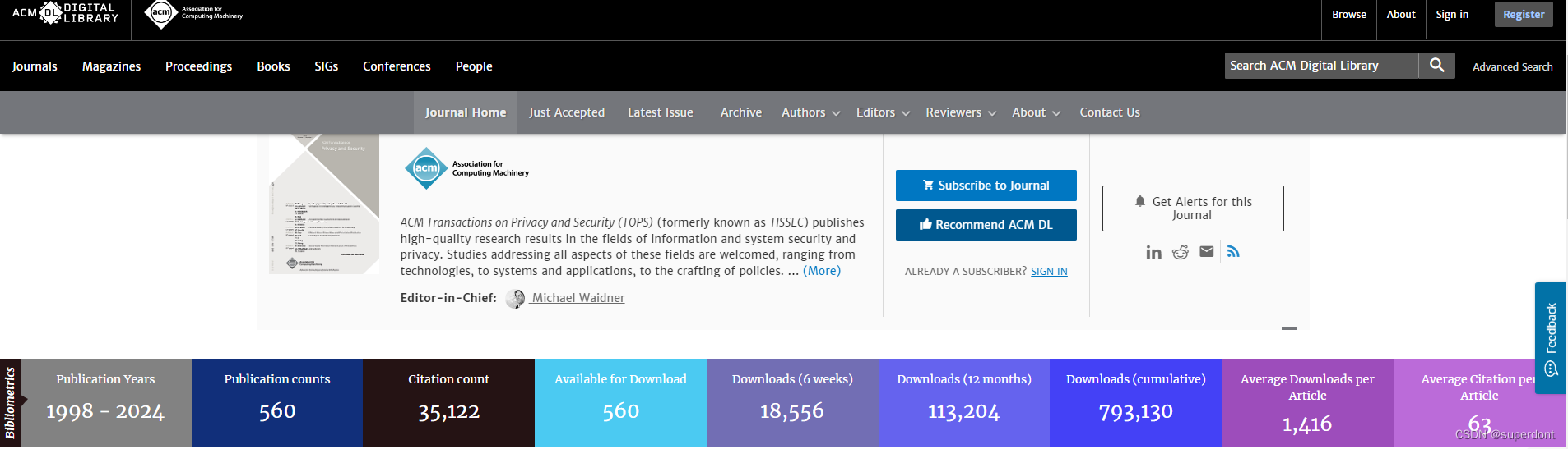 【期刊】ACM Transactions on Privacy and Security