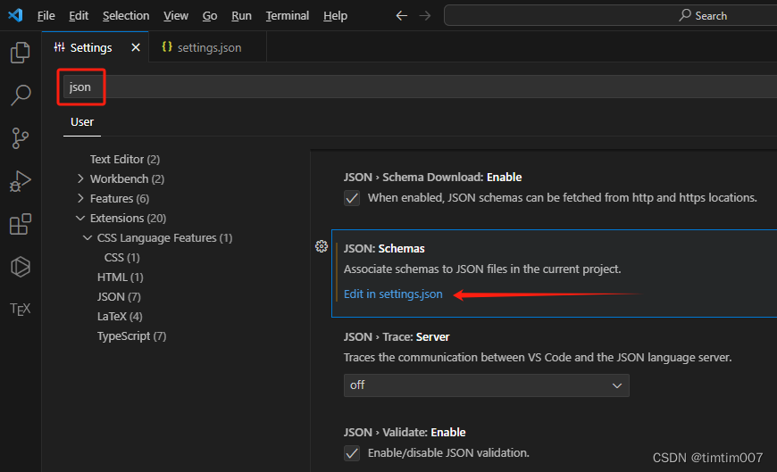 how to find settings.json