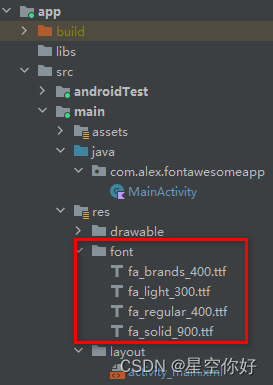 <span style='color:red;'>开启</span><span style='color:red;'>Android</span><span style='color:red;'>学习</span><span style='color:red;'>之</span><span style='color:red;'>旅</span>-4-<span style='color:red;'>Android</span>集成FontAwesome