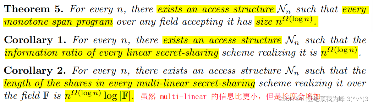 Linear Secret-Sharing Scheme（LSSS） Monotone Span Program（MSP）