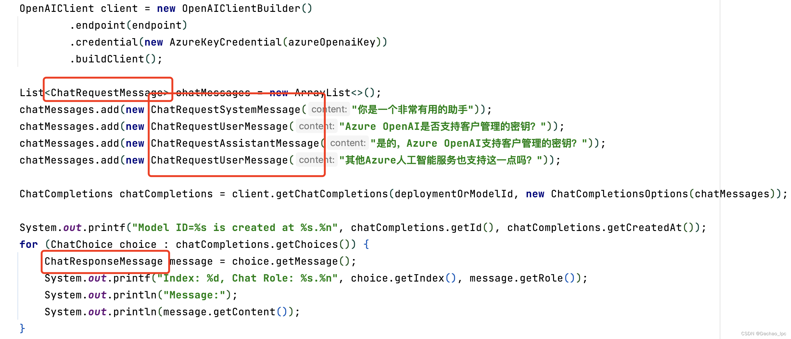 微软Azure-openAI 测试调用及说明