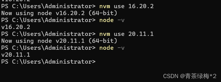 安装nvm切换多个nodejs