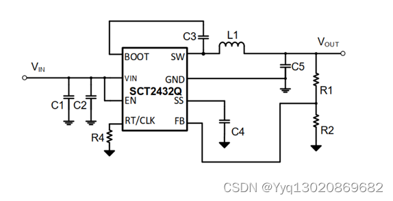 SCT2432QSTER，可替代LMR14030-Q1；3.8V-40V输入、3.5A、高效率同步降压型DCDC转换器、具有内部补偿功能