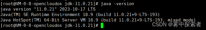 腾讯云安装Java11(jdk11.0.21)