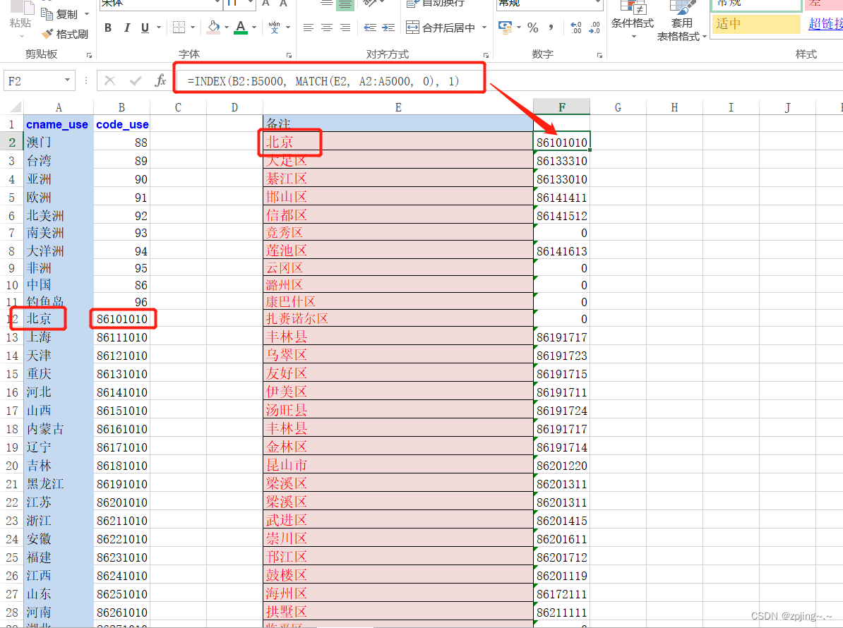 Excel 中用于在一个范围中查找特定的值，并返回同一行中指定列的值 顺序不一样 可以处理吗