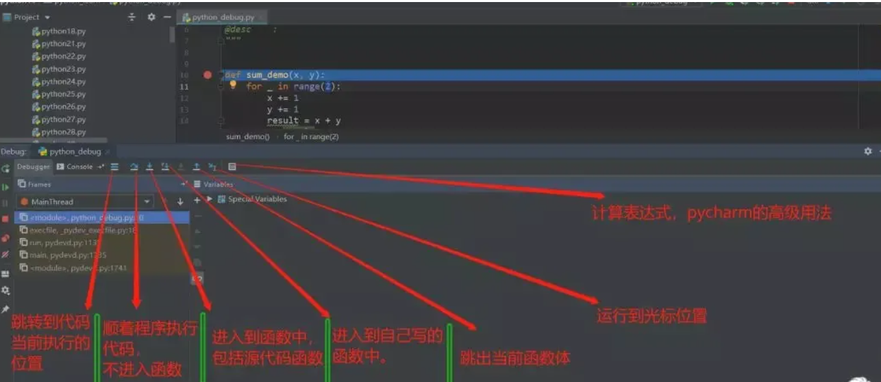 Pycharm 使用小技能1 Debug调试