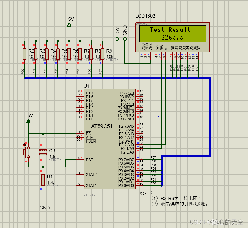 将数据“0x0f“写入AT24C02再读出送P1口显示