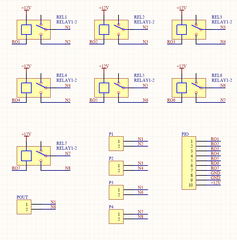 21 继电器电路 板原理图