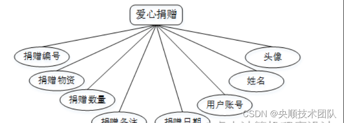 图4-5爱心捐赠实体属性图