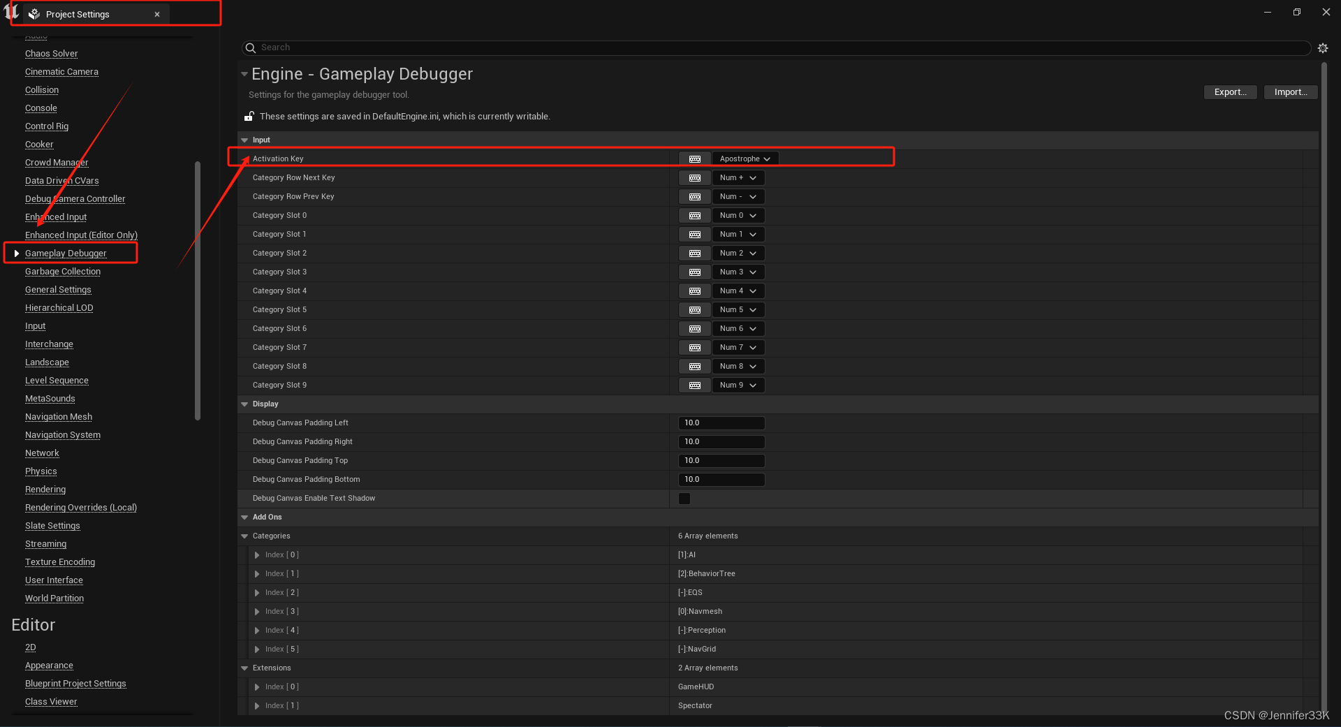 UE5.1_Gameplay Debugger启用