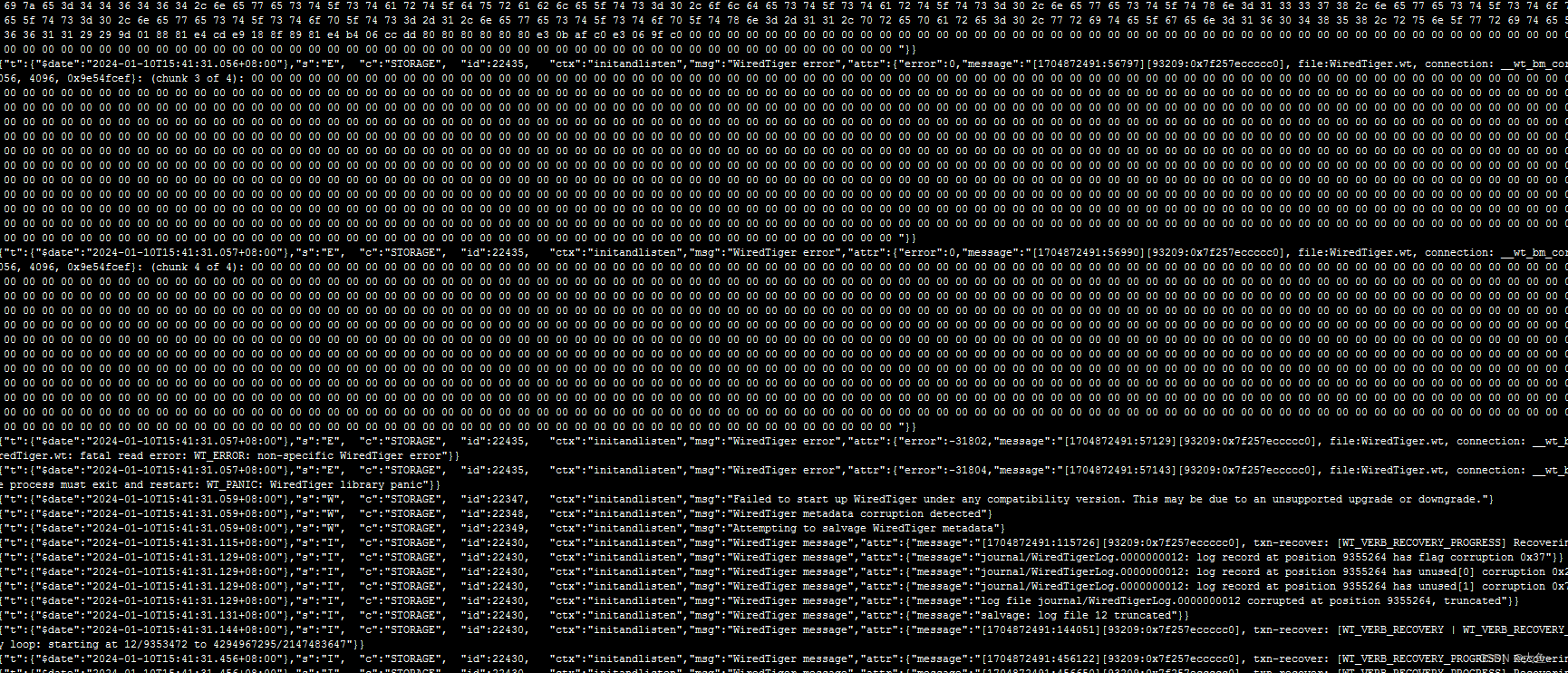 MongoDB 启动提示错误code=killed, signal=ABRT