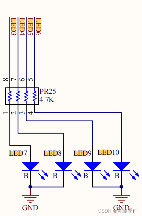 图1  涉及本次led流水灯的电路