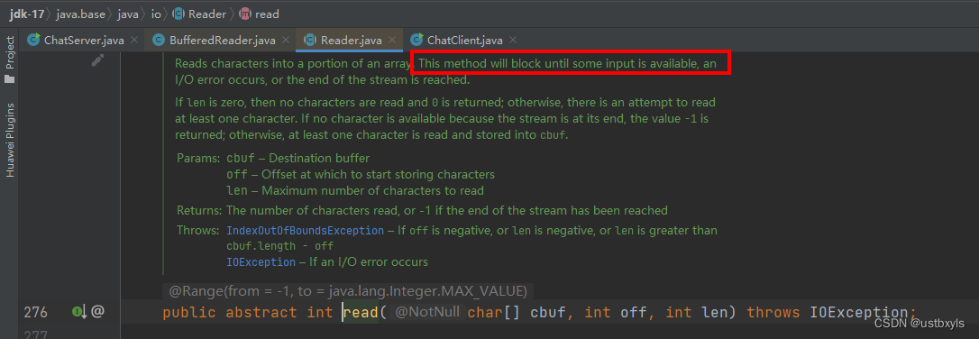 java网络编程 BufferedReader的readLine方法读不到数据且一直阻塞