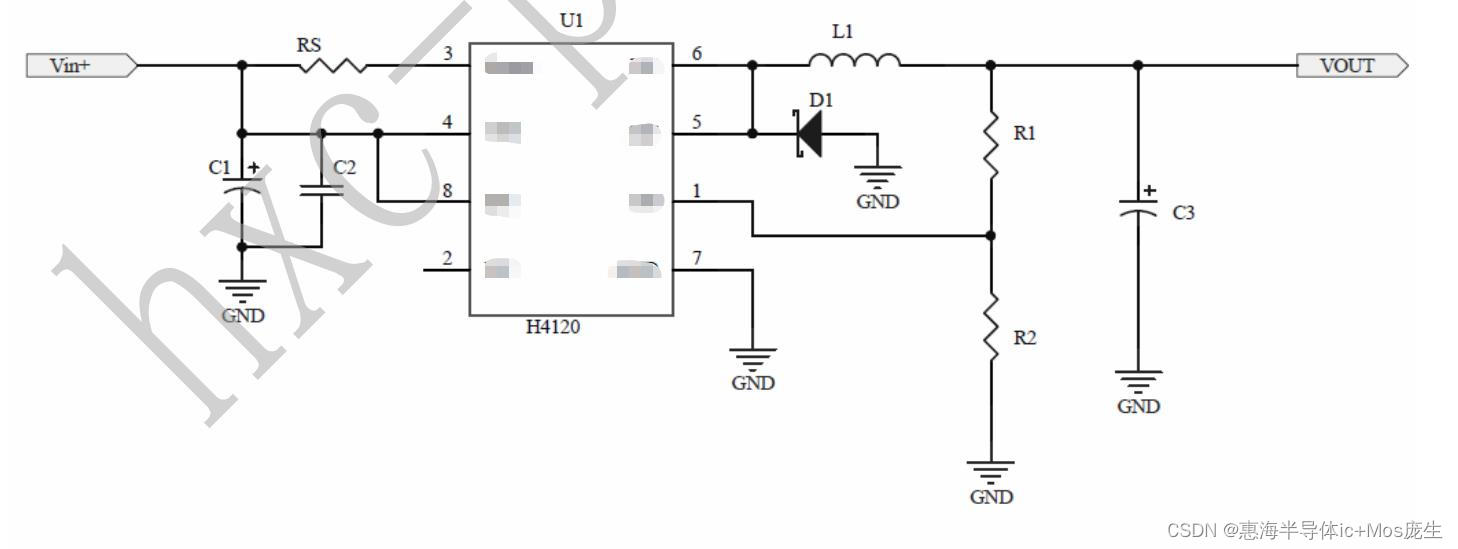 DC40V降压恒压芯片H4120 40V转5V 3A 40V降压12V 车充降压恒压控制器