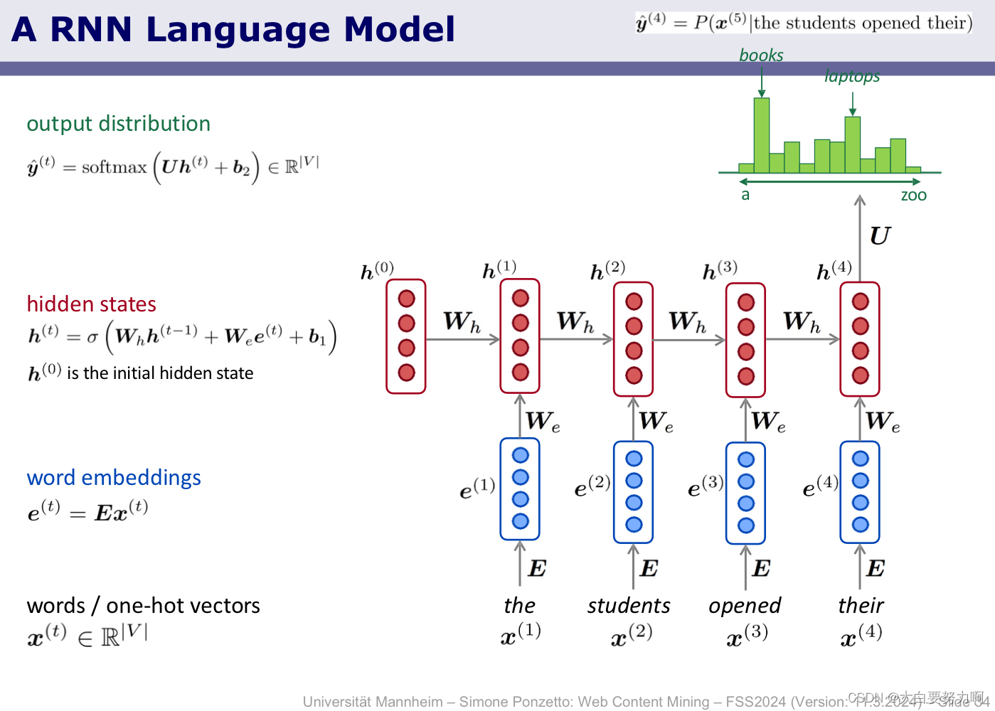 A RNN Language Model