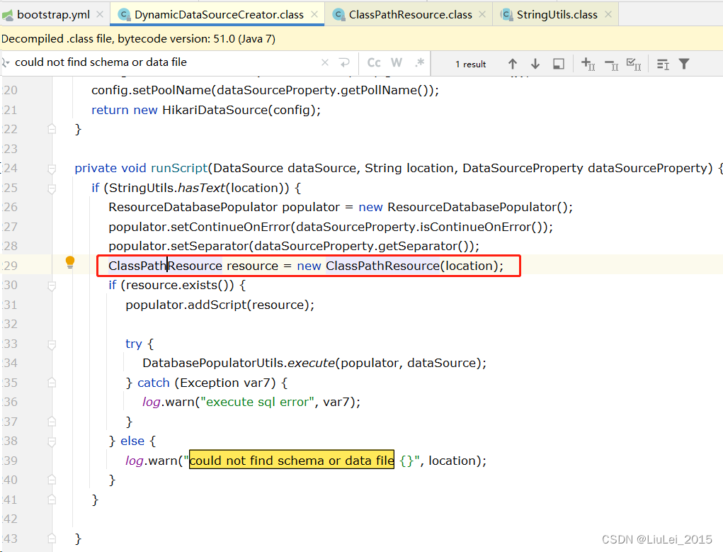 schema: classpath:db/schema.sql 自动建表失败的另一个原因