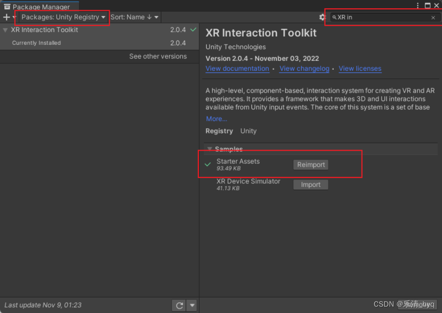 搜索XR interaction Toolkit