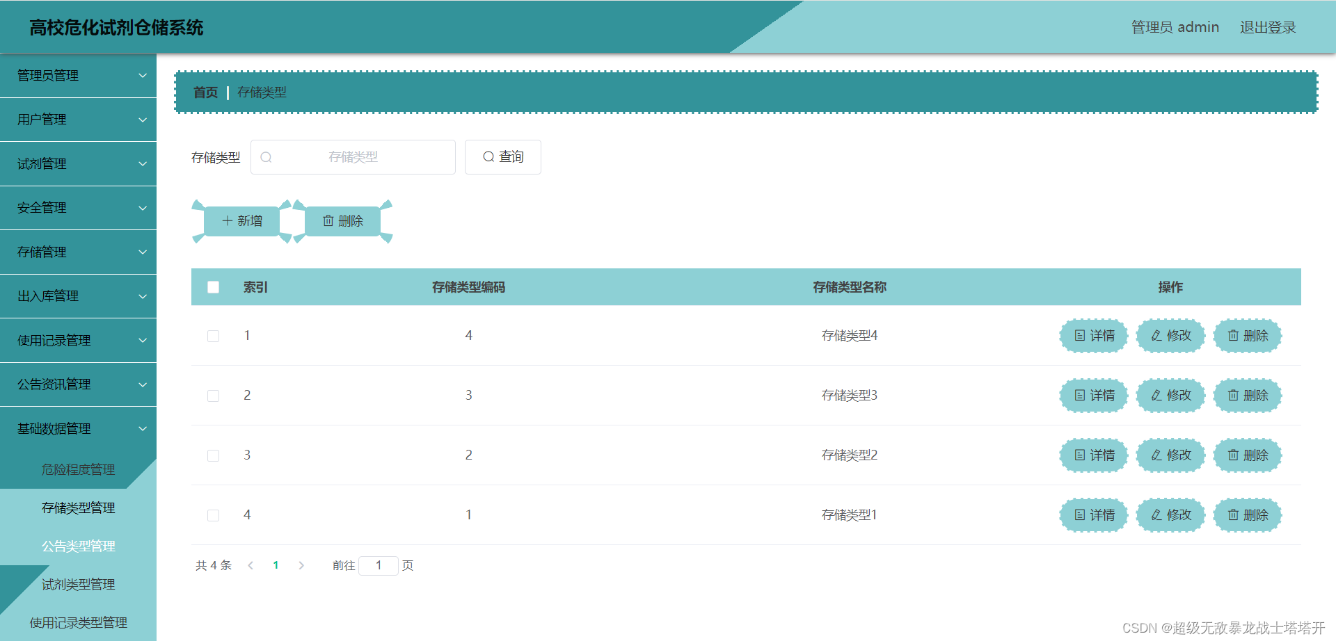 基于springboot的高校化学试剂仓储管理系统