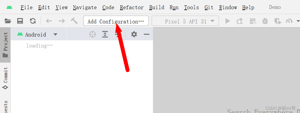 android studio 导入github里的项目后提示：Add Configuration