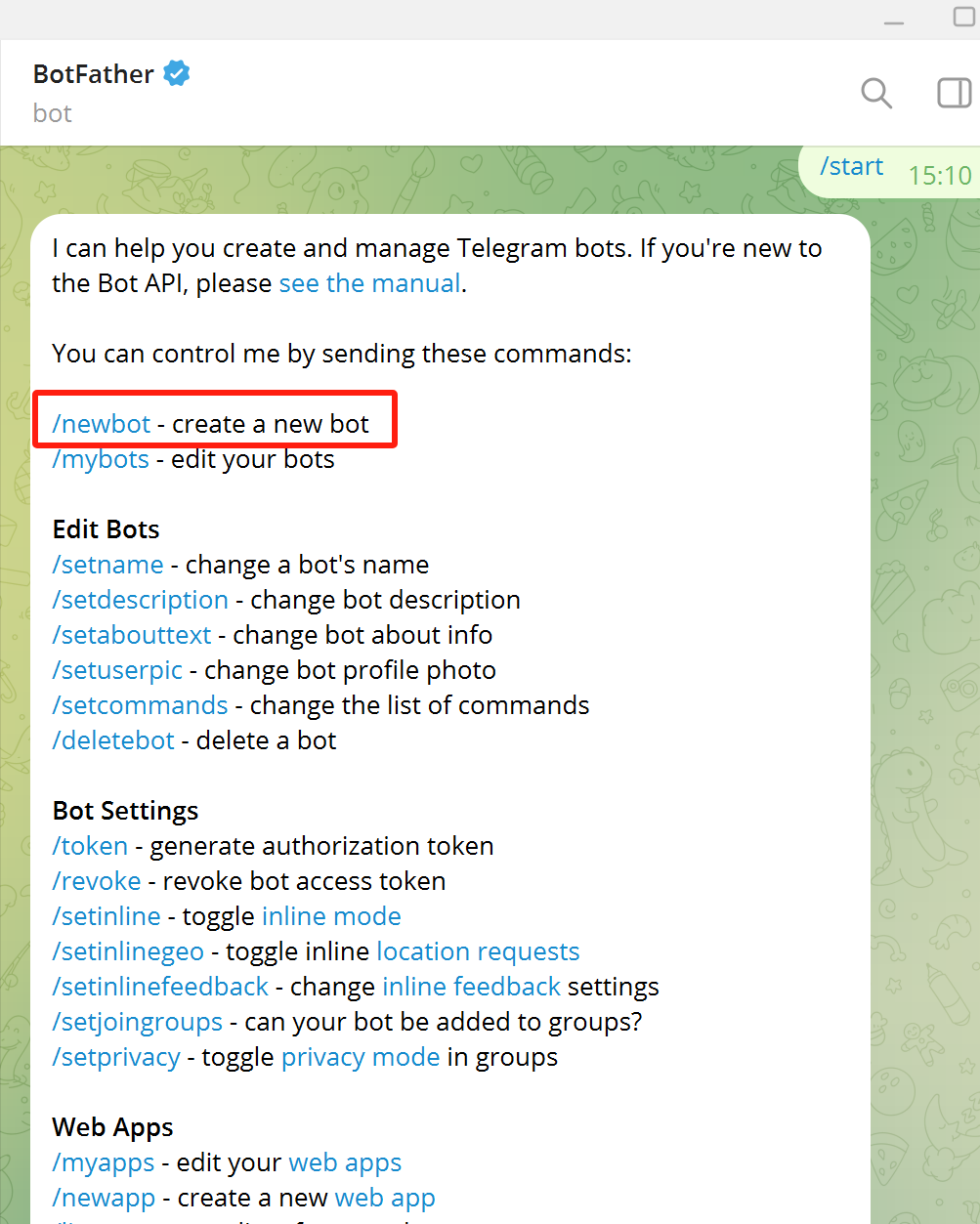 Telegram Bot、小程序开发（一）基础入门