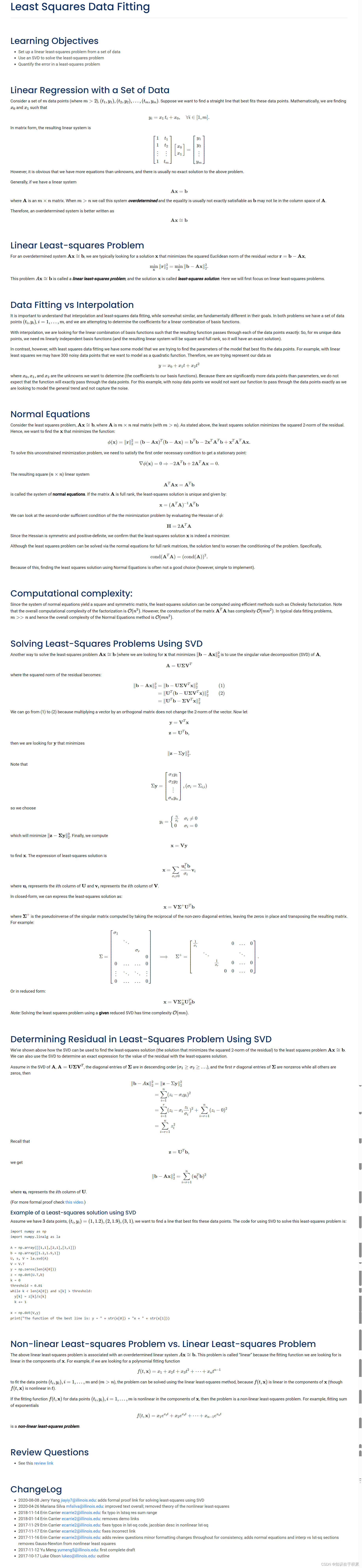 最小二乘法的计算复杂度Computational complexity of least square regression operation