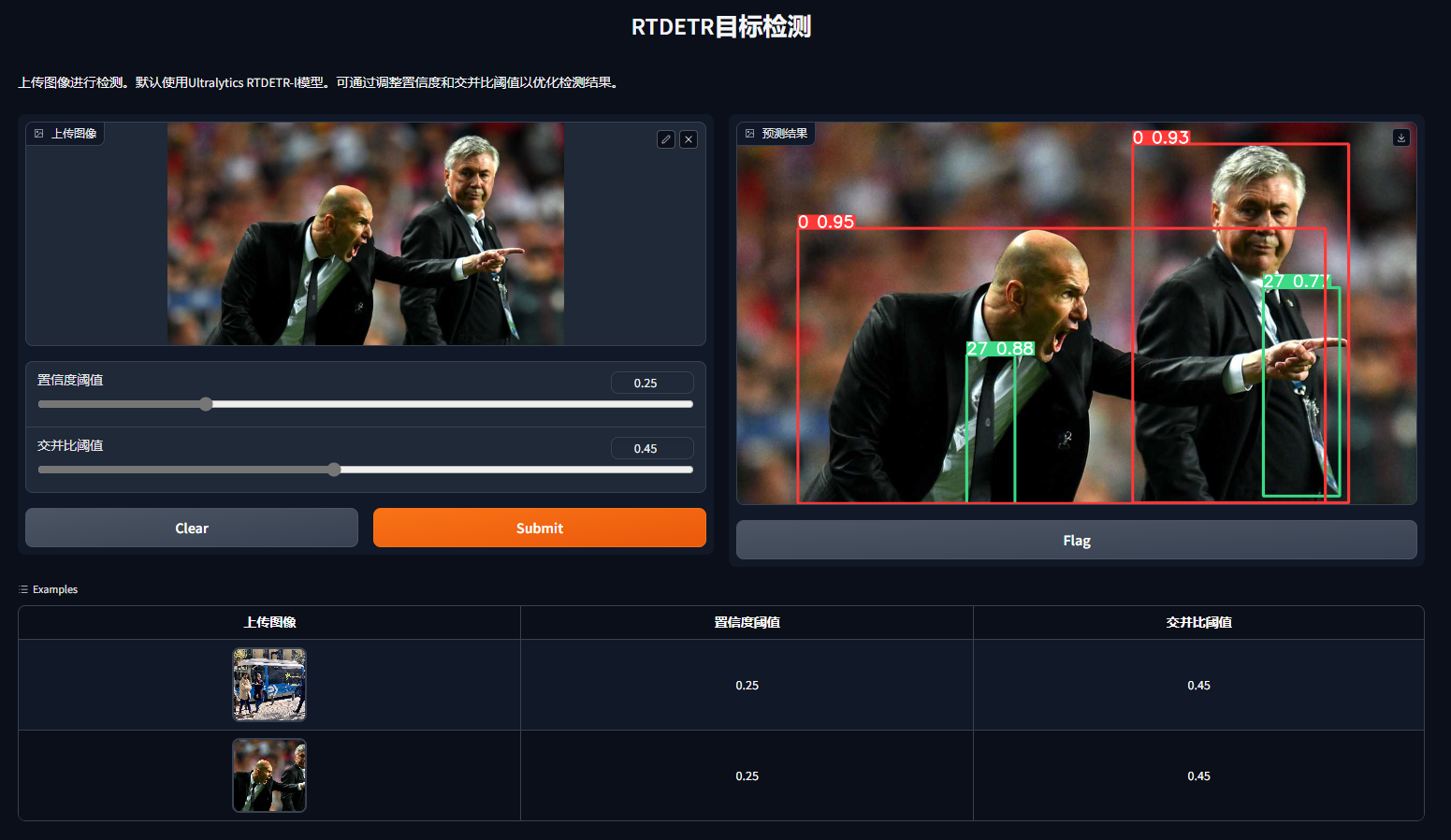 RT-DETR Gradio 前端展示页面