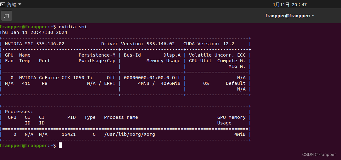 [超级详细系列]ubuntu22.04配置深度学习环境(显卡驱动+CUDA+cuDNN+Pytorch)--[1]安装显卡驱动