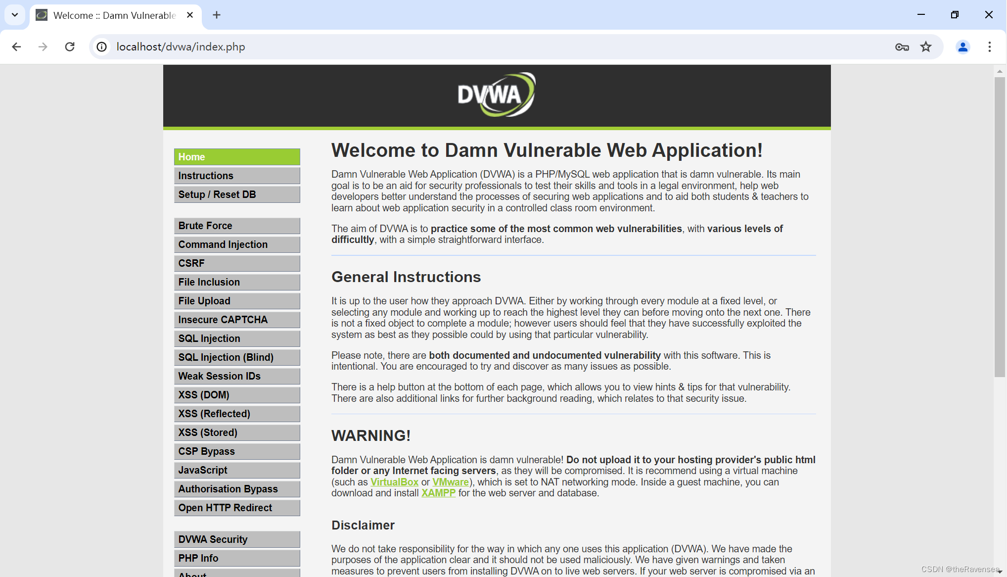 DVWA 靶场搭建