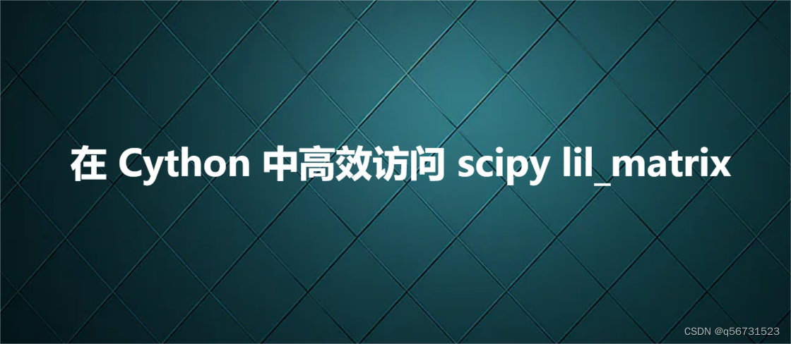 在 Cython 中高效访问 scipy lil_matrix