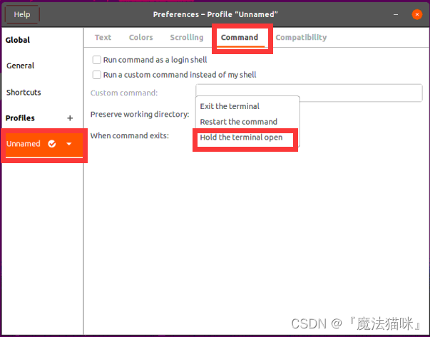 解决VNC连接Ubuntu服务器打开终端出现闪退情况