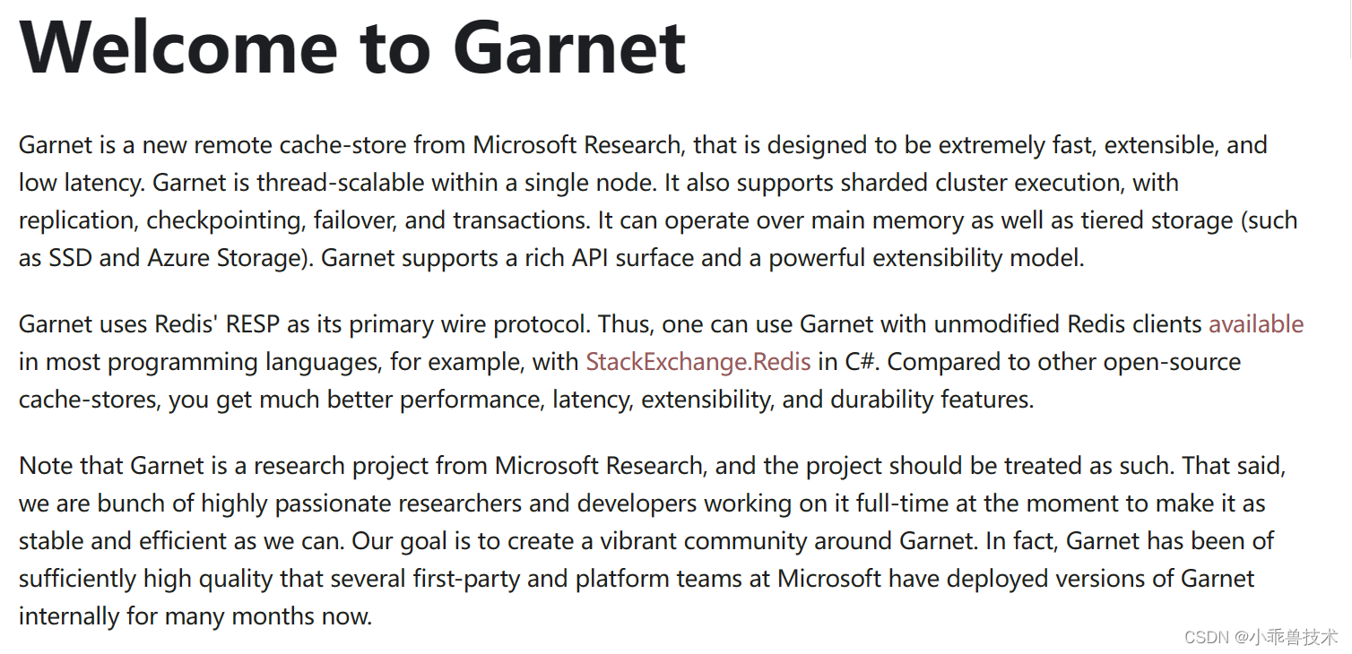 Garnet技术实战测试开发：像使用Redis一样使用Garnet