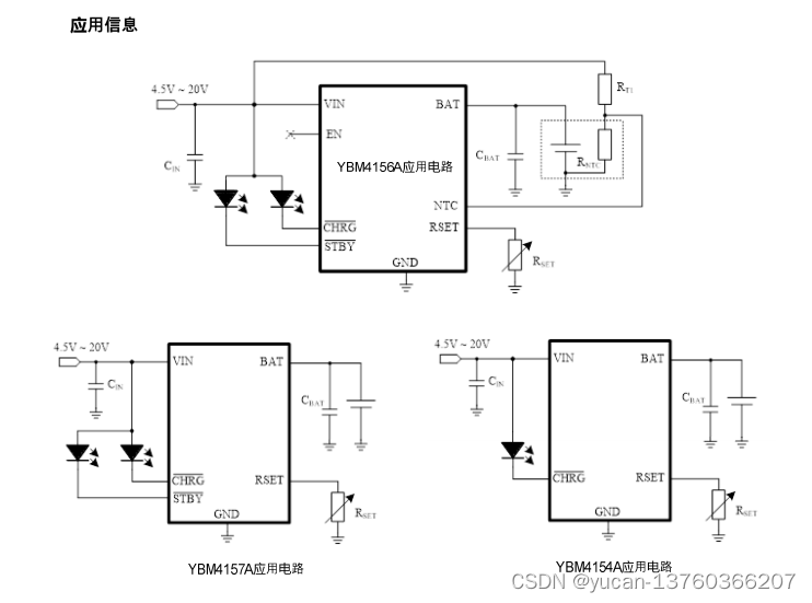 YBM41567/4A 20V1.0A线性锂电池充电管理芯片