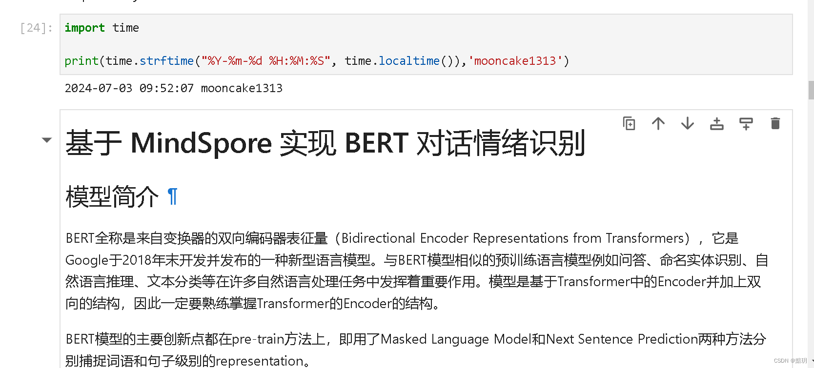 基于MindSpore实现BERT对话情绪识别打卡记录