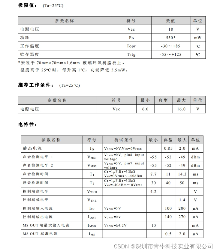 汽车音响静音检测电路芯片D3703F，6V~16V SOP8封装