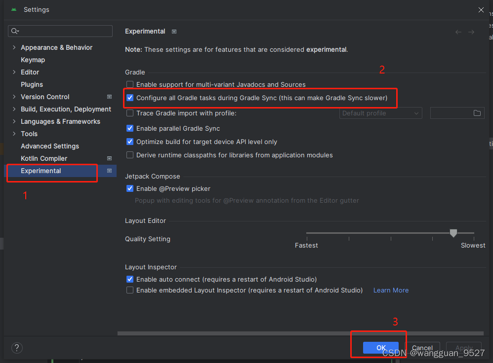 Android Studio Gradle设置查看全部task