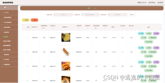 图5.1 美食列表页面